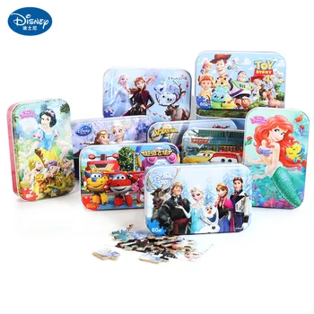 Disney Princess puzzle frozen auto Disney Alba ca Zapada 60 piese de Puzzle Jucarie Copii Puzzle din Lemn Jucarii Educative Pentru Copii
