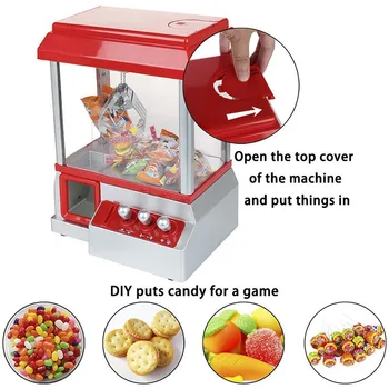 Electronice Gheara Jucărie Bomboane Grabber funcționează cu Monede de Joc Papusa Mașină Cu Lumini LED Și Sunet de Muzică Fără Jucării IQ Jucarii Copii
