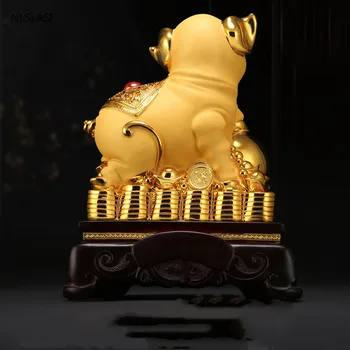 Porc De Aur Norocos Decor Acasă Mobilier Feng Shui Birou Cabinet De Vin Decor Zodia Porc Ambarcațiuni Cadou Home Decor Cadou