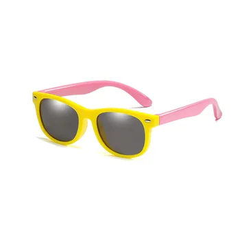 Ramă de cauciuc Polarizate Copii ochelari de Soare cu Cazul Băieți Fete Silicon de Siguranță Ochelari de Soare Cadouri Pentru Copii UV400 Gafas