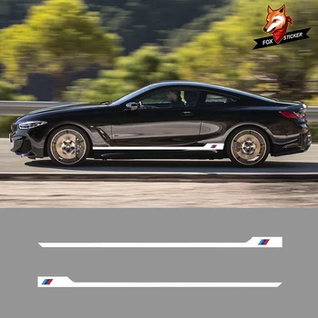 Vehicul Auto Decalcomanii Dungă Împachetări Corp Grafică de Vinil Mașină de Styling de Dungi Laterale Fusta Autocolant Pentru BMW X1 X3 X5 Toate modelele