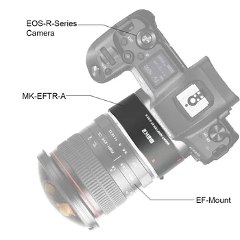 FĂ-MK-EFTR-UN Adaptor de Montare Inel de Design Profesional pentru Canon EF/EF-S Mount Lens pentru Canon EOS R Camera