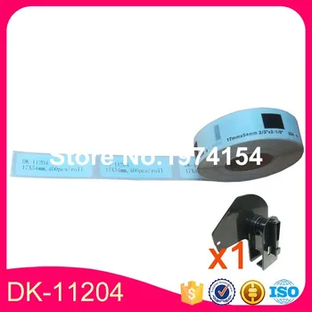 15 Refill Role Compatibile DK-11204 Eticheta 17mm*54mm 400buc Compatibil pentru Brother Imprimantă de Etichete Hârtie Albă DK11204 DK-1204