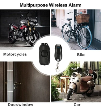 150dB Tare Wireless Biciclete de Alarmă Anti-furt rezistent la apa Usa/ Fereastra Vibrații Alarmă Inteligent de Control de la Distanță de Alarmă Senzor