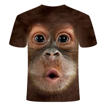 Vara 2020 3D de imprimare T-shirt animal maimuta gorila maneci scurte de design amuzant tricou casual tricou barbat din Asia marimea S-6XL