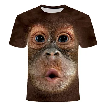 Vara 2020 3D de imprimare T-shirt animal maimuta gorila maneci scurte de design amuzant tricou casual tricou barbat din Asia marimea S-6XL