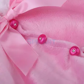 1/3 BJD Papusa Personalizare Lolita Mantie Roz Flanel Mantie Jacheta pentru DOD Cina Dollfie MSD SD Cosplay Costum