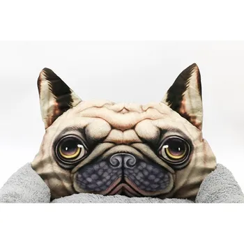 Benepaw 3D Shar Pei Canapea extensibilă Câine Fierbinte de Vânzare Lavabile de Pluș Câine care Doarme Casă Confortabilă, Moale animale de Companie Cățeluș Pat Perna Consumabile
