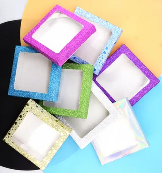 20 set/lot Ambalare cutie pentru gene gol gene pachet Multicolor caseta de hârtie albă tava 25mm Gene DIY flash cutie de ambalare