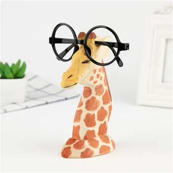 Lemn masiv creatoare de moda ochelari cadru sculptat rack de afișare animale din lemn masiv bijuterii retro cadouri girafa alpaca ornamente