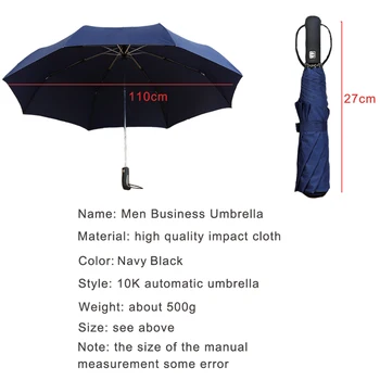 EasyZreal de Înaltă Calitate, Rezistente la Vânt Pliere Umbrela Automata mâner Lung de afaceri umbrelă de soare de sex Masculin Auto de Lux paraguas cadou