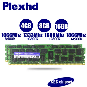 PLEXHD 16GB 8GB 4GB X79 X58 2011 despre lga2011 DDR3 PC3-10600R 12800R 14900R ECC REG 1866Mhz 1600Mhz 1333Mhz PC RAM Server de memorie RAM