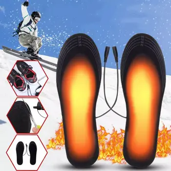 1 Pereche USB Încălzit Tălpi de Pantofi Picior de Încălzire Pad Picioarele Calde Ciorap Pad Mat de Iarnă Sport în aer liber, Încălzire Tălpi interioare de Iarnă Caldă