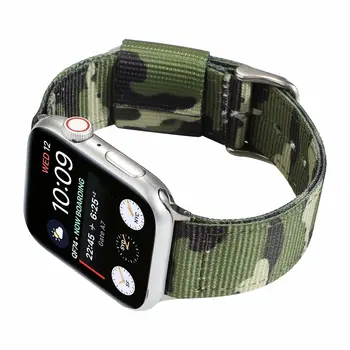 Curea nailon Pentru Apple Watch Band 5/4/3/2/1 Sport Camuflaj Curea de Ceas 44mm 42mm 40mm 38mm Curea pentru iWatch Accesorii