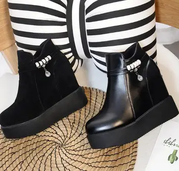 Femei Indesata Adidasi Platforma de sex Feminin Toamna Formatori 10CM Pene Pantofi Casual Designeri de Pantofi de Femeie Nou 2021