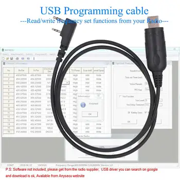 BAOFENG Cablu de Programare Pentru UV-5R UV-82 BF-888S BF-UVB2 Plus etc Radio Portabil cu K1 Mufa USB-K1