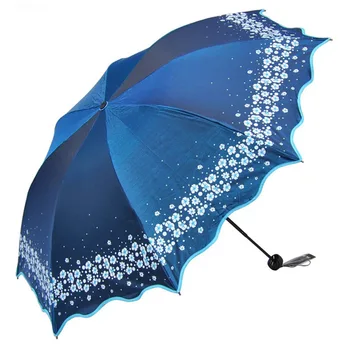 Flori Umbrela Brand de Top Paradis Pliere Umbrela de soare Moda Lumină Anti-UV, Vânt sau Ploaie Moda Fată Umbrelă de Buzunar Paraplu