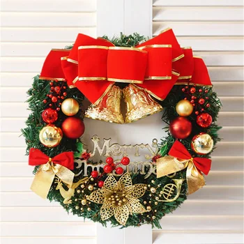 Coroană de crăciun agățat pe ușa ghirlanda casă de vacanță decoratiuni de Craciun decoratiuni petrecere de Crăciun