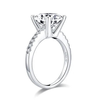 ANZIW Moda Argint 925 3.25 Carate, Tăiat Pernă Inel de Logodna Simulat Nunta de Diamant Inel de Argint Bijuterii Cadouri