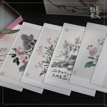 Arta carte Poștală: râu de flori păsări desen de Huang Bin Hong Peisaj Creative card / pictura de Cerneală Antichitate stil vechi