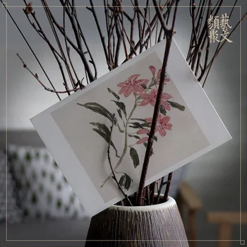 Arta carte Poștală: râu de flori păsări desen de Huang Bin Hong Peisaj Creative card / pictura de Cerneală Antichitate stil vechi