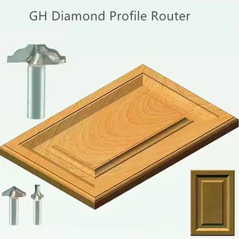 CPD pentru prelucrarea lemnului scule pentru cnc diamant router bucăți de lemn 12mm Cabinet Profil circular arc placaj de tăiere instrumente
