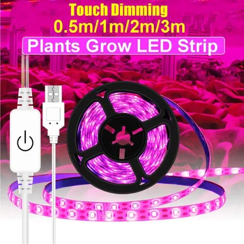 Plante Cresc Lumini 5m Waterproof Full Spectrum Phytolamp Benzi cu LED-uri Lampă pentru Plante Flori Fito Lampă cu efect de Seră Hidroponică