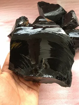 1kg dur obsidian cristal de cuarț Exemplar original