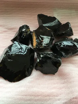 1kg dur obsidian cristal de cuarț Exemplar original
