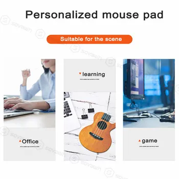 SOVAWIN Mouse Pad 220x180x2MM Cauciuc Natural Mouse-ul Mat de Moda Anti-alunecare Mousepad Chitara Forma Calculator Office Keyboard Pad Mat