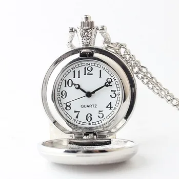 Stil Vintage bronz argint DIY ceas de buzunar pandantiv en-gros gratuit-hartă de buzunar ceas de bună calitate ridicata 50pcs/lot