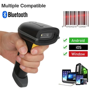 Portabil mini fără Fir Bluetooth Scanner de coduri de bare 1D cititor de coduri de Bare portabil scanner mobil Android iOS iPad telefon și Computer