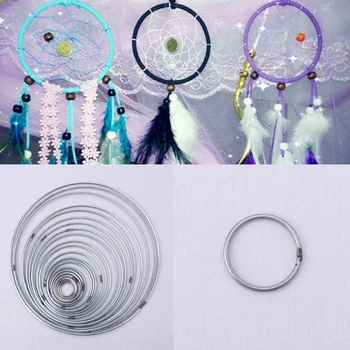 2020 Nou 22buc/set Cerc de Metal Dreamcatcher Inelul Agățat de Perete Macrame Ambarcațiuni DIY Acasă Decor