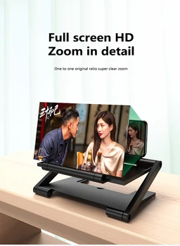 8 Inch Ecran 3D Amplificator Telefon Mobil Lupă HD Stand Pentru Video Ecran de Pliere Mărit Ochii de Protecție Titularului