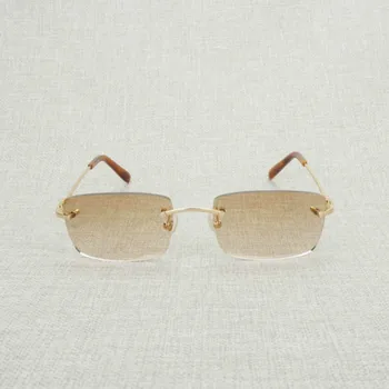 Epocă fără ramă Pătrată Bărbați ochelari de Soare pentru Femei Ochelari Cadru Metalic Ochelari Nuante Oculos Gafas pentru Club de Conducere Accesorii 011N