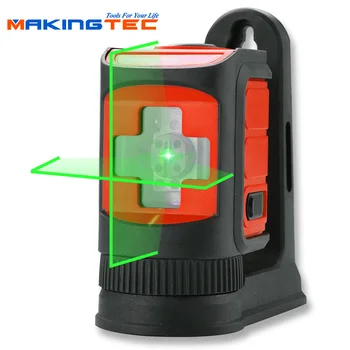 MAKINGTEC 2 Linii Laser la Nivel de Auto-Nivelare Mini nivel cu Laser Verde Rosu Grindă Verticală, Orizontală, Linie cu Baza Magnetica