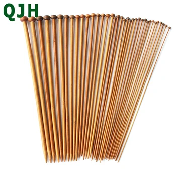 QJH brand 36Pcs 18 Dimensiuni de Bambus Andrele Singur Sfat Punct Rotund Ace de Croșetat de uz Casnic DIY Țesut, Tricotat Instrumente 027