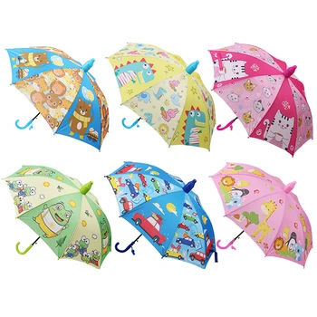 8 Coaste Mâner Lung de Desene animate Imprimate Umbrele Copii pentru Copii Umbrelă de Ploaie Umbrele de protecție Solară Pentru Băiat, Fată în aer liber Echipament de Ploaie