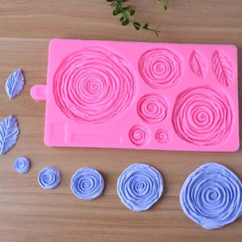 3D Rose Floare Forma de Silicon Mucegai Fondant Tort de Decorare Bucătărie Instrumente DIY Bomboane de Ciocolată Matrite de Copt Accesorii