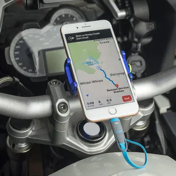 2018 fierbinte KEWIG M6 motocicleta electrica aliaj de aluminiu suport de telefon mobil reincarcabile cu Incarcator USB pentru Smartphone