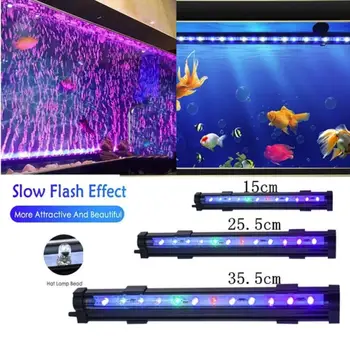 Acvariu Rezervor de Pește LED-uri Impermeabil Lumina Pește Colorat Lampa UE/SUA Putere Acvarii Decortion Fâșie Lungă Submersibile de Sticlă Lumini