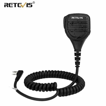 Retevis RS-112 2Pin TK Plug IP54 rezistent la apa de la Distanță Difuzor Microfon cu căști de 3,5 mm jack pentru Kenwood Baofeng Walkie Talkie