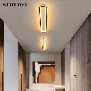 120CM Simplu Led Lumina Plafon Pentru Living Sufragerie Dormitor Hol Aur Negru Iluminare Interioară Lampă de Tavan 110V 220V