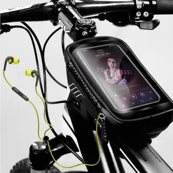Bicicleta Geanta Cadru Sus Fata Tub Sac De Ciclism Mountain Bike Telefon Mobil Cu Ecran Tactil Superior Sac Impermeabil Șa De Călărie Sac