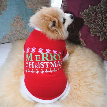 De Crăciun, Haine De Câine Pentru Catelus De Companie Pisoi Toamna Iarna Bumbac Tricouri Pisica Rezervor De Top Vesta Costum De Câine