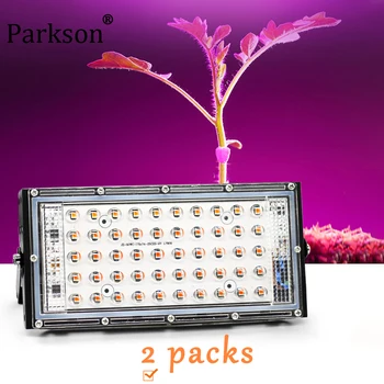 2 buc 50W LED-uri Impermeabil Planta Crește Proiector AC220V LED Full Spectrum Fito Cresc de Lumină în aer liber cu efect de Seră de Plante Hidroponice Lampa