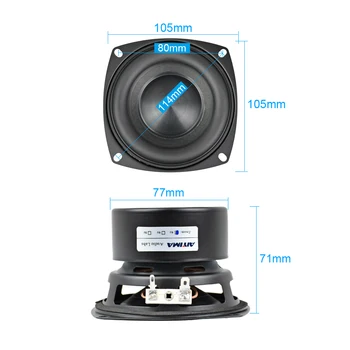 AIYIMA 4Inch Audio Difuzor Portabil 4/8 Ohm 40W Gamă Completă Bass Speaker Altavoz Portatil Hifi Stereo Boxe DIY Home Theater