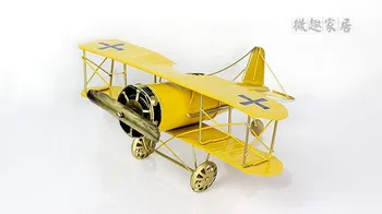 Dimensiune mare Creatie Vintage din Metal Model de Avion, Fier de Avion Planor Biplan Aeromodelo Pandantiv Avion Model pentru copii copil jucării