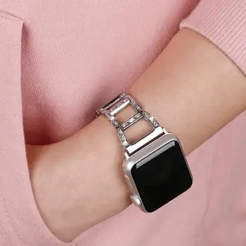 Ceas cu diamante de bandă pentru iWatch Seria 5 4 3 2 cel Mai bun Brățară din Oțel Inoxidabil Curea Pentru Apple Watch Band 38mm 42mm 40mm 44mm femei