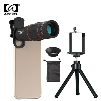 APEXEL 18X Telescop cu Zoom Monocular Telefon Mobil aparat de fotografiat Lentilă pentru iPhone Smartphone-uri Samsung cu trepied Vânătoare SportsT18ZJ